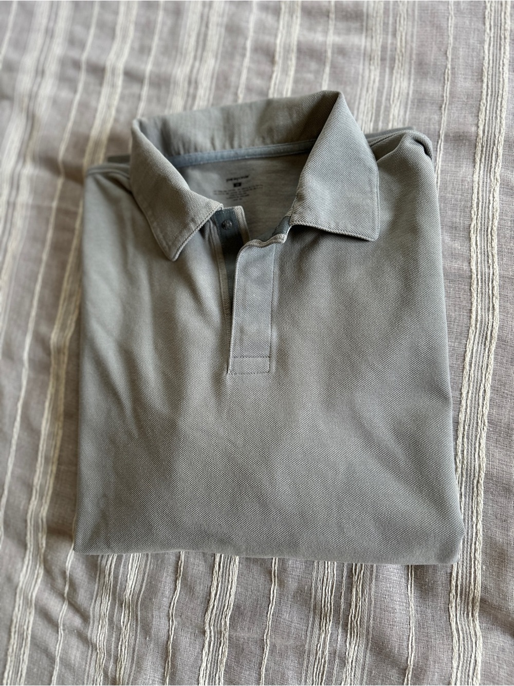 PATAGONIA Grey Pique Snap Placket Polo Shirt | Men’s M